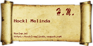 Hockl Melinda névjegykártya